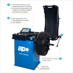 APO-7083AS Self-Calibrating Wheel Balancer